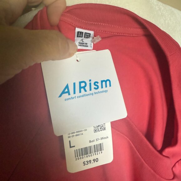 Uniqlo Airism Cotton Tee Dress Pink NWT - Picture 5 of 6